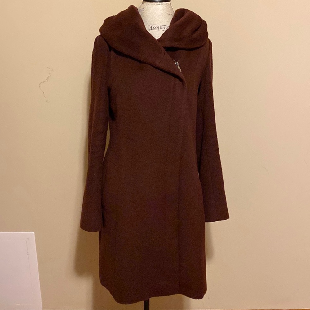 Cole Haan Maroon Wool Coat as 8